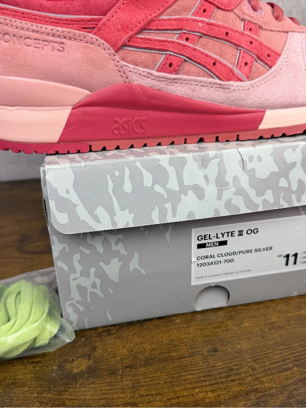 ASICS Gel-Lyte 3 x Concepts Otoro Size 11 1203A121-700 Coral Men’s Shoes OG Rare